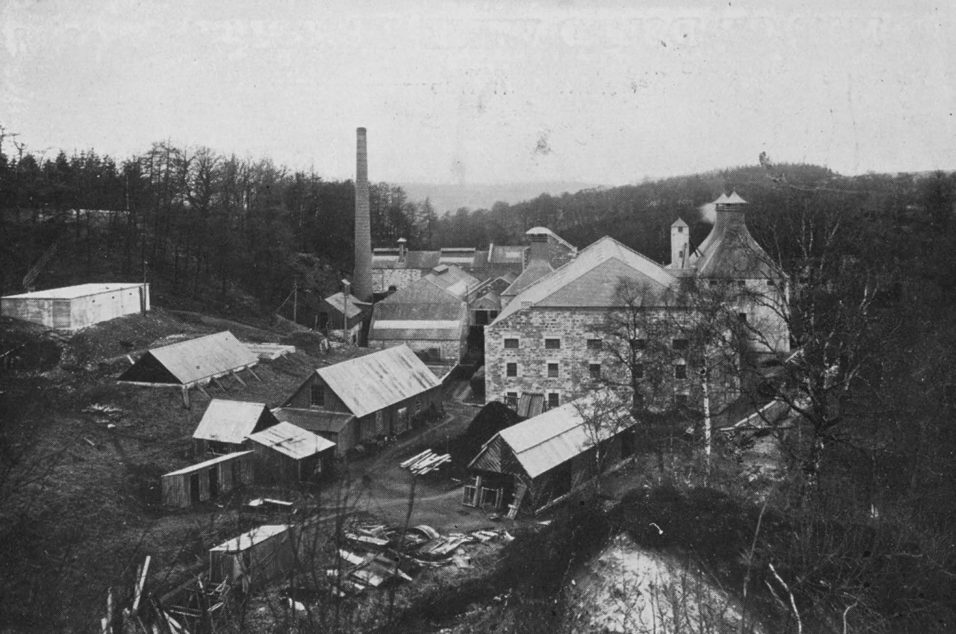 Dailuaine Distillery : View from back of distillery.